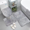 Five Golden Arches bathroom three-piece set of carpet, water-absorbing and anti-slip floor mat, high-end light luxury and dirt-resistant carpet custom wholesale Item Picture
